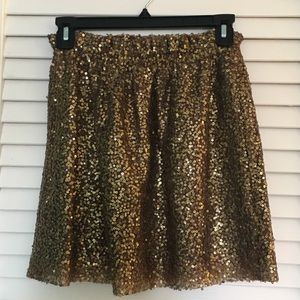 J. Crew Gold Sequin skirt